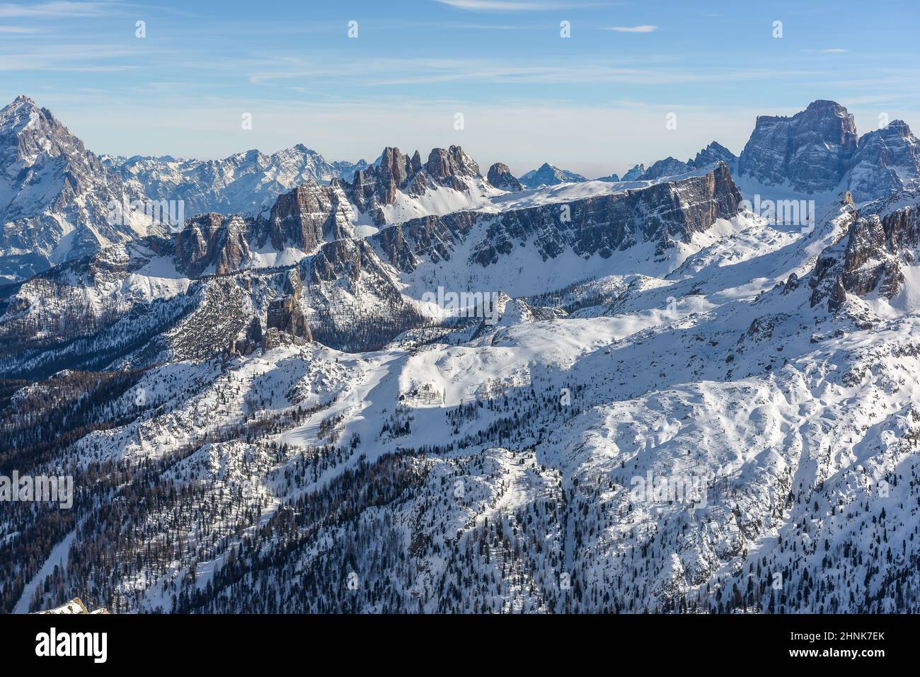 Tofane von Lagazuoi aus gesehen Stockfoto