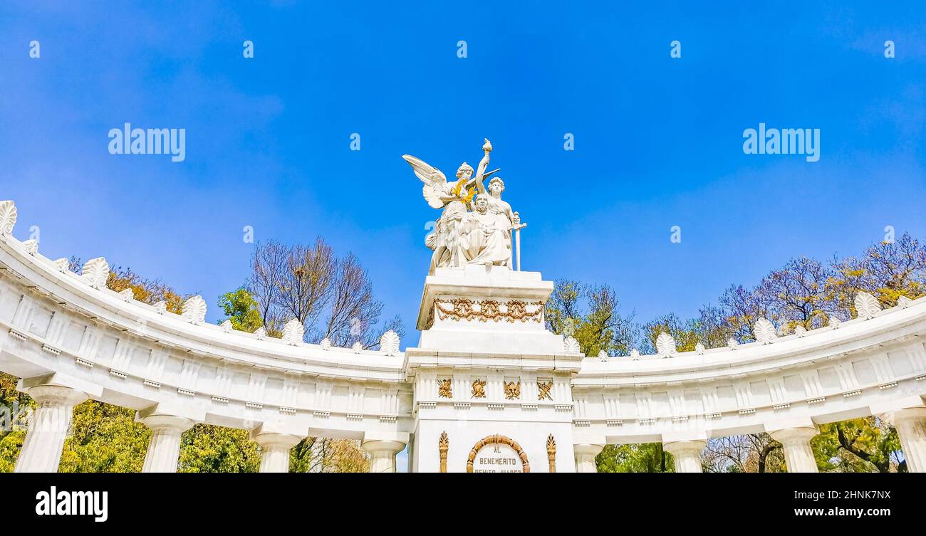 Hemiciclo ein architektonisches Meisterwerk des Benito Juárez Torboxes in Mexiko-Stadt. Stockfoto