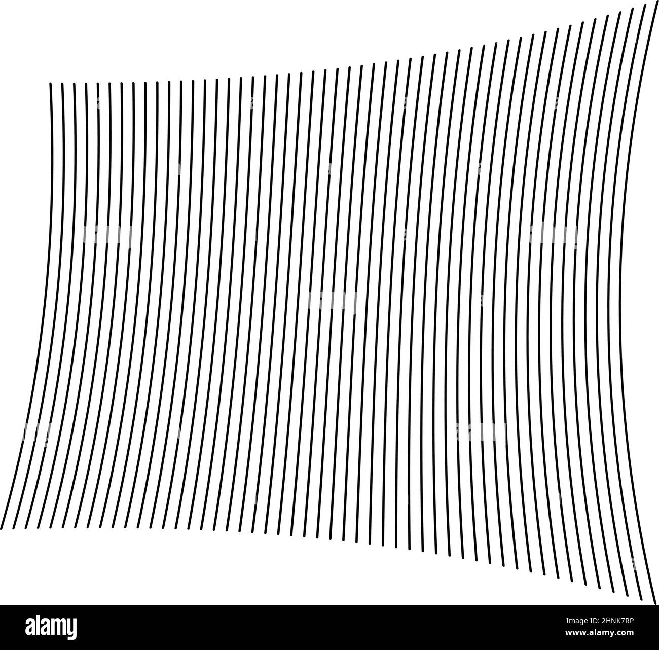 Wellige, winkende, kurvige Parallellinien. Gewellte, quellige Streifen – Vektorgrafik, Clip-Art-Grafiken Stock Vektor