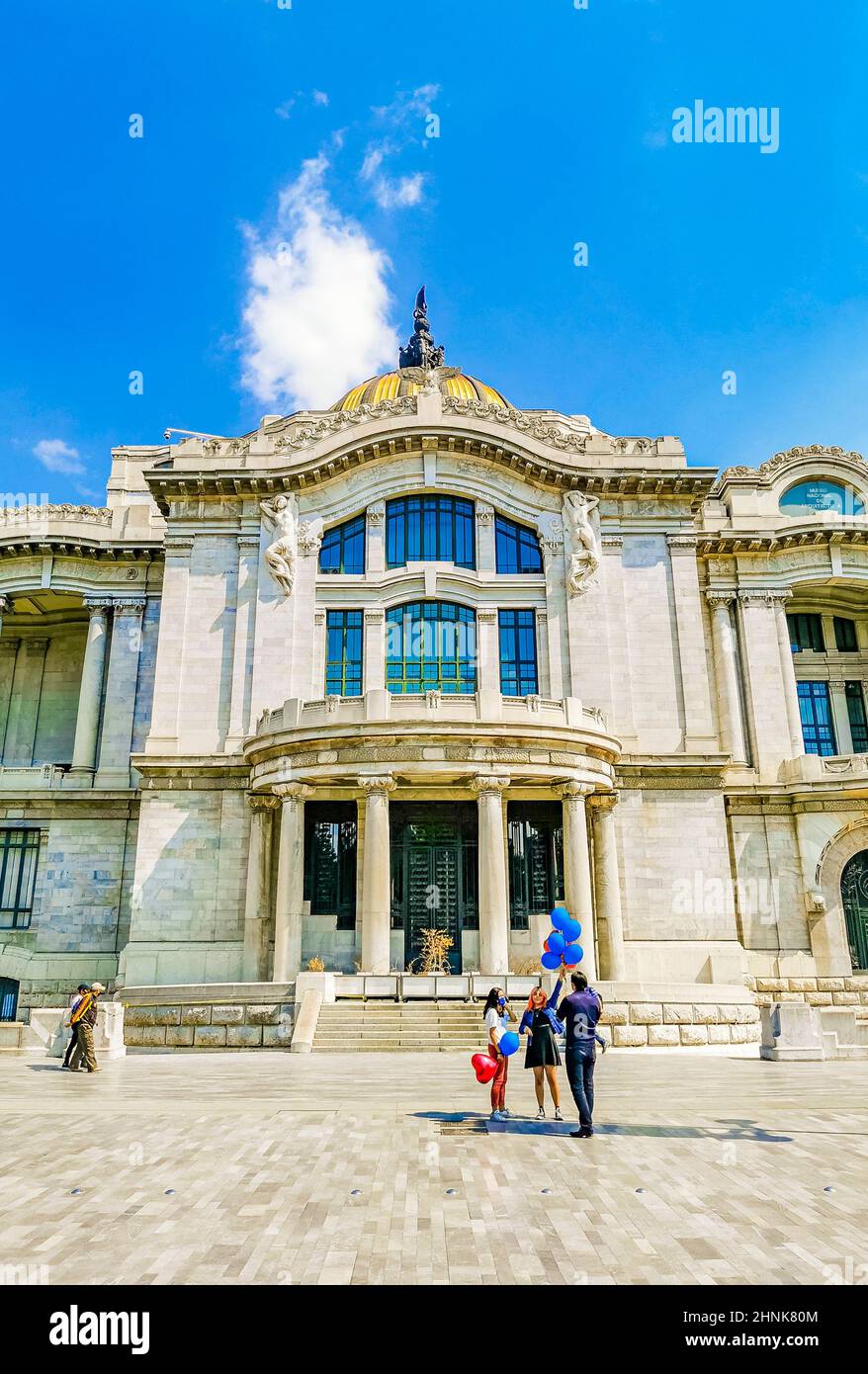 Erstaunlicher Palast der bildenden Künste architektonisches Meisterwerk in Mexiko-Stadt. Stockfoto