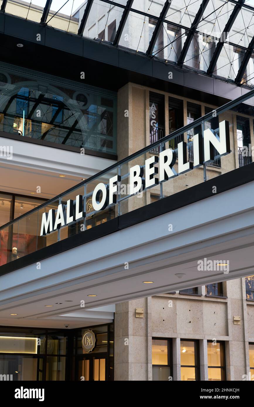 Das beliebte Einkaufszentrum Mall of Berlin am Leipziger Platz in Berlin Stockfoto