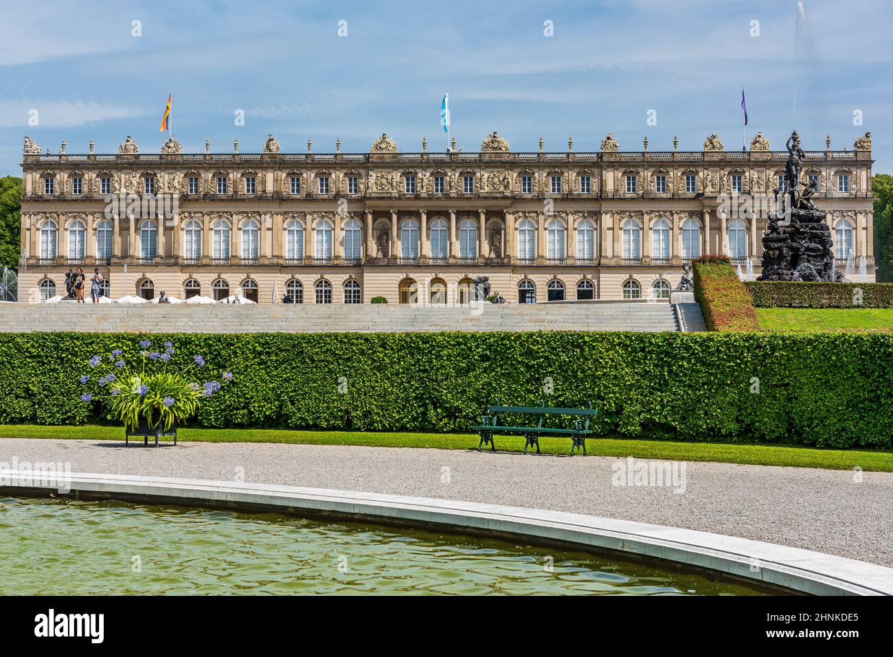 Herrenchiemsee Königshäuser Stockfoto