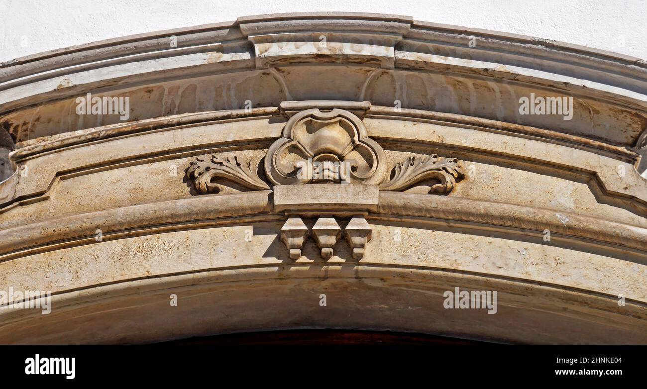 Kloster Barock Ornament Detail, Basrelief Stockfoto