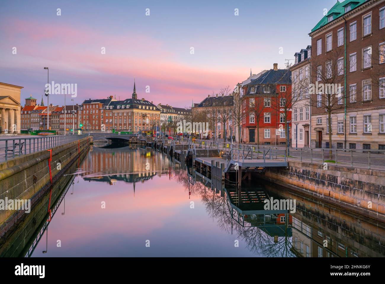 Stadtbild der Skyline der Innenstadt von Kopenhagen in Dänemark Stockfoto