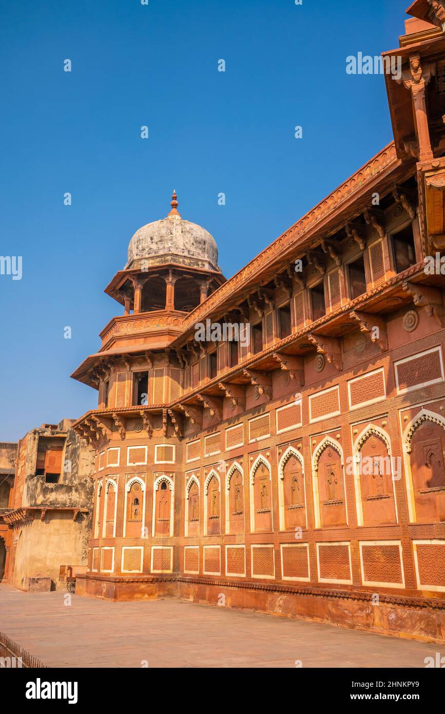 Kulturerbe Agra Fort (oder Red Fort), Indien Stockfoto