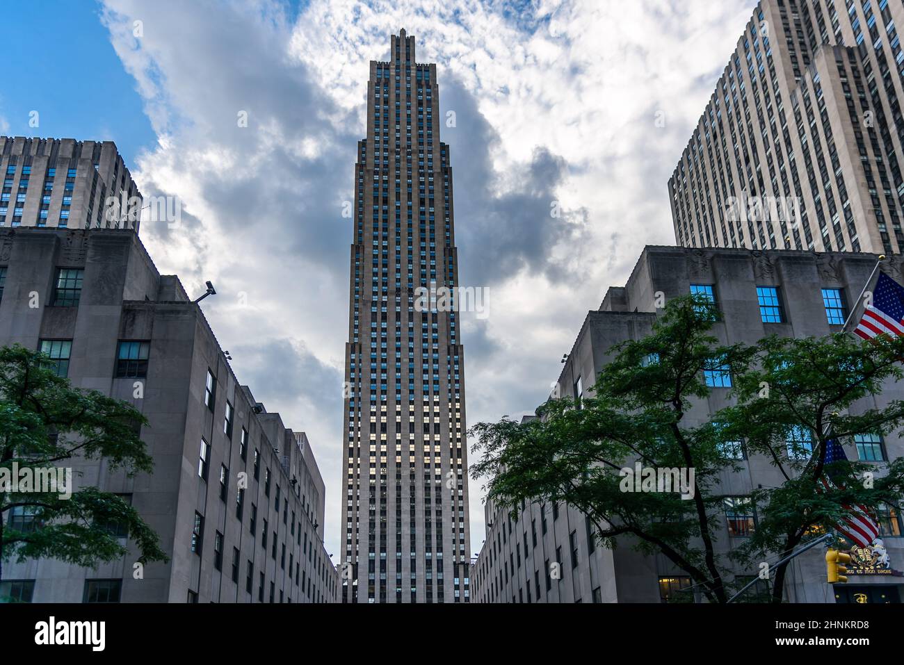 New York City, USA - Juli 2 2017 - Rockfeller Center, Art déco-Gebäudekomplex, gelegen zwischen 5th und 6th Avenue, erbaut zwischen 1930 und 1939 Stockfoto