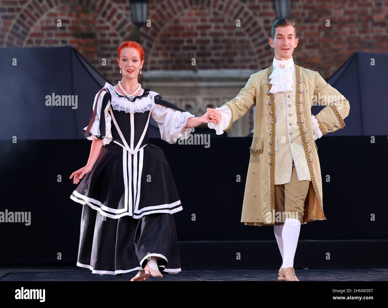 Krakau, Polen - 22nd Cracovia Danza Court Dance Festival Stockfoto
