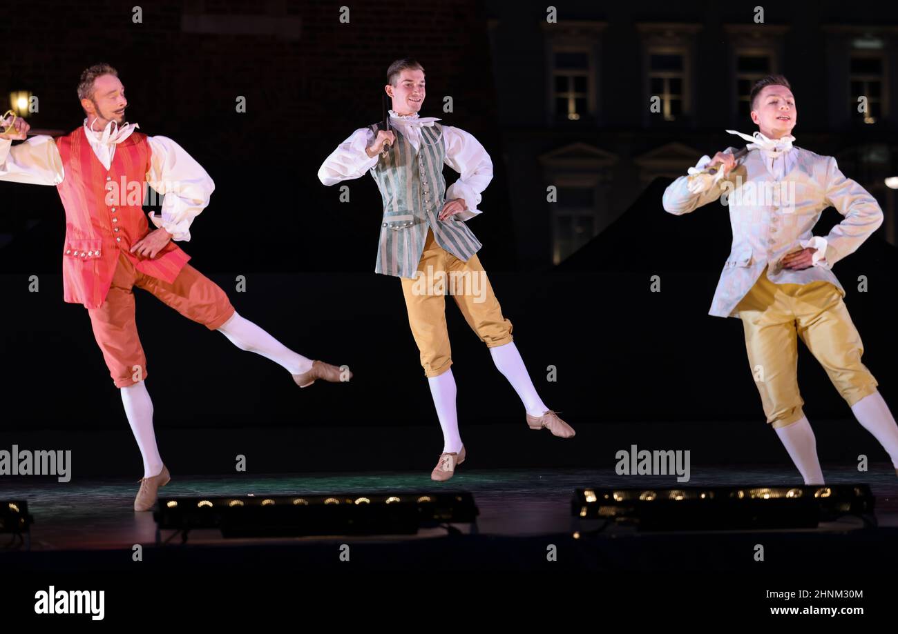 Krakau, Polen - 22nd Cracovia Danza Court Dance Festival Stockfoto