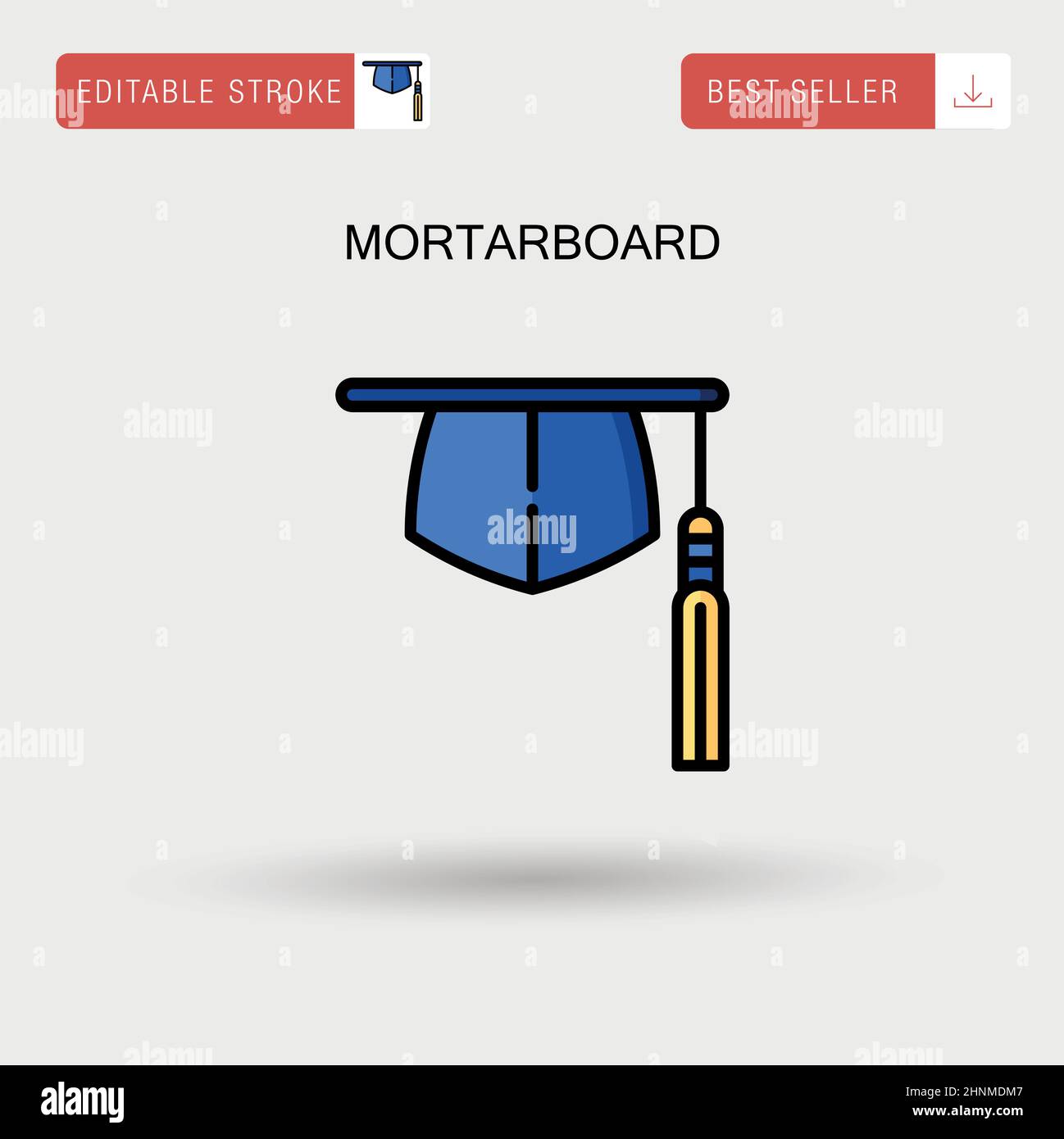 Mortarboard einfaches Vektor-Symbol. Stock Vektor