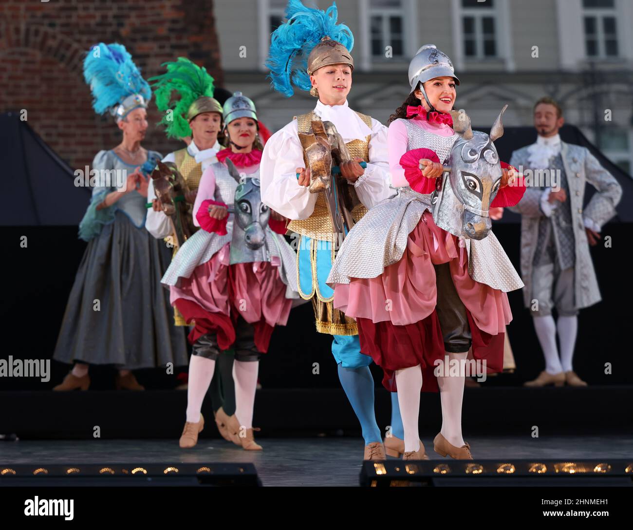 Krakau, Polen - 22nd Cracovia Danza Court Dance Festival Stockfoto