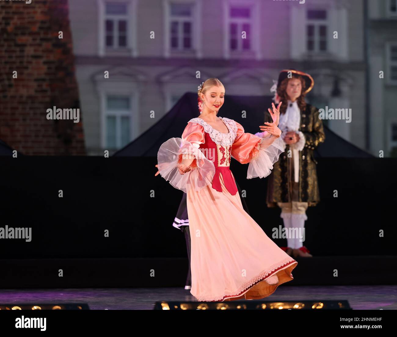 Krakau, Polen - 22nd Cracovia Danza Court Dance Festival Stockfoto