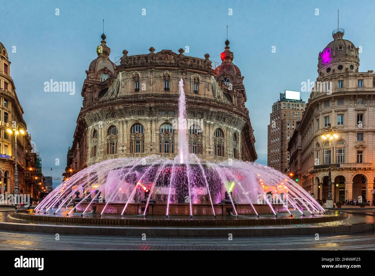 Piazza De Ferrari in der Weihnachtszeit Stockfoto