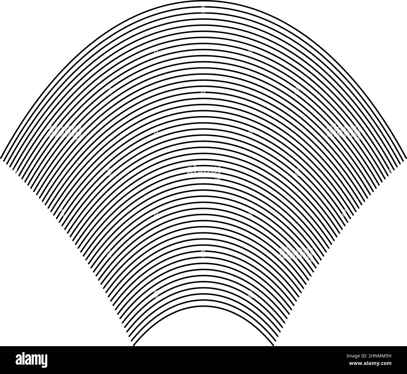 Wellige, winkende, kurvige Parallellinien. Gewellte, quellige Streifen – Vektorgrafik, Clip-Art-Grafiken Stock Vektor