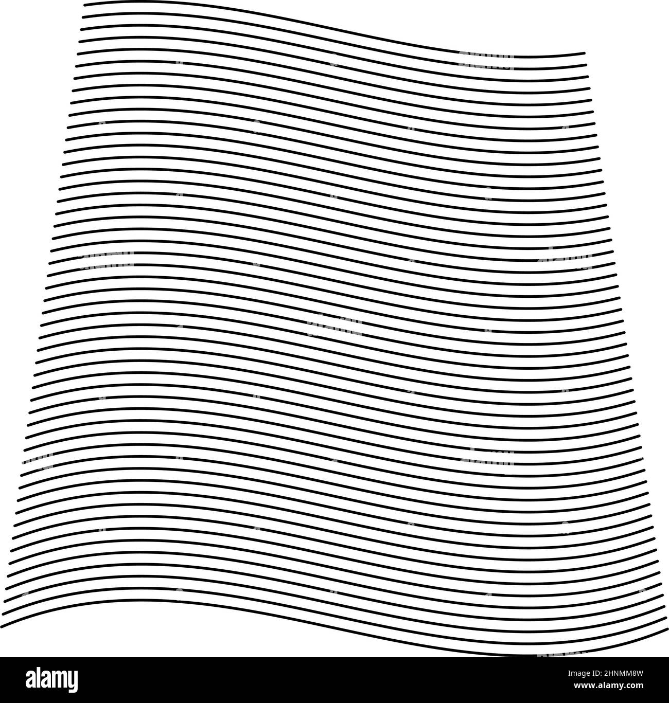 Wellige, winkende, kurvige Parallellinien. Gewellte, quellige Streifen – Vektorgrafik, Clip-Art-Grafiken Stock Vektor