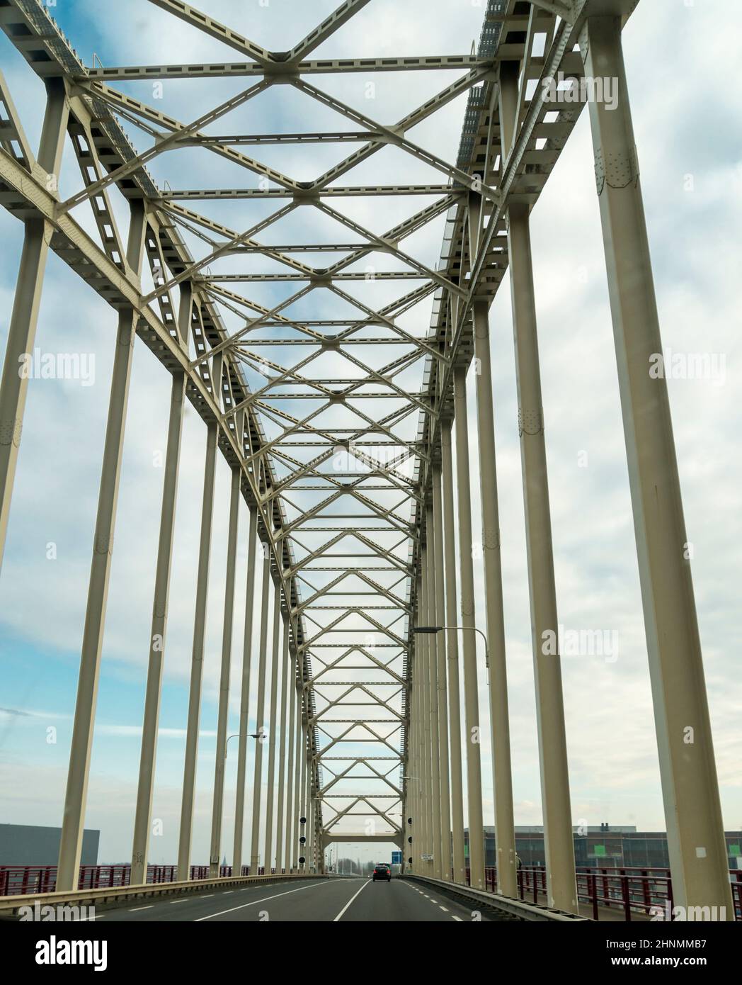 Stahlbrücke in den Niederlanden Stockfoto