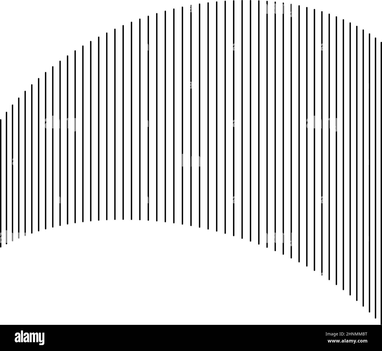 Wellige, winkende, kurvige Parallellinien. Gewellte, quellige Streifen – Vektorgrafik, Clip-Art-Grafiken Stock Vektor