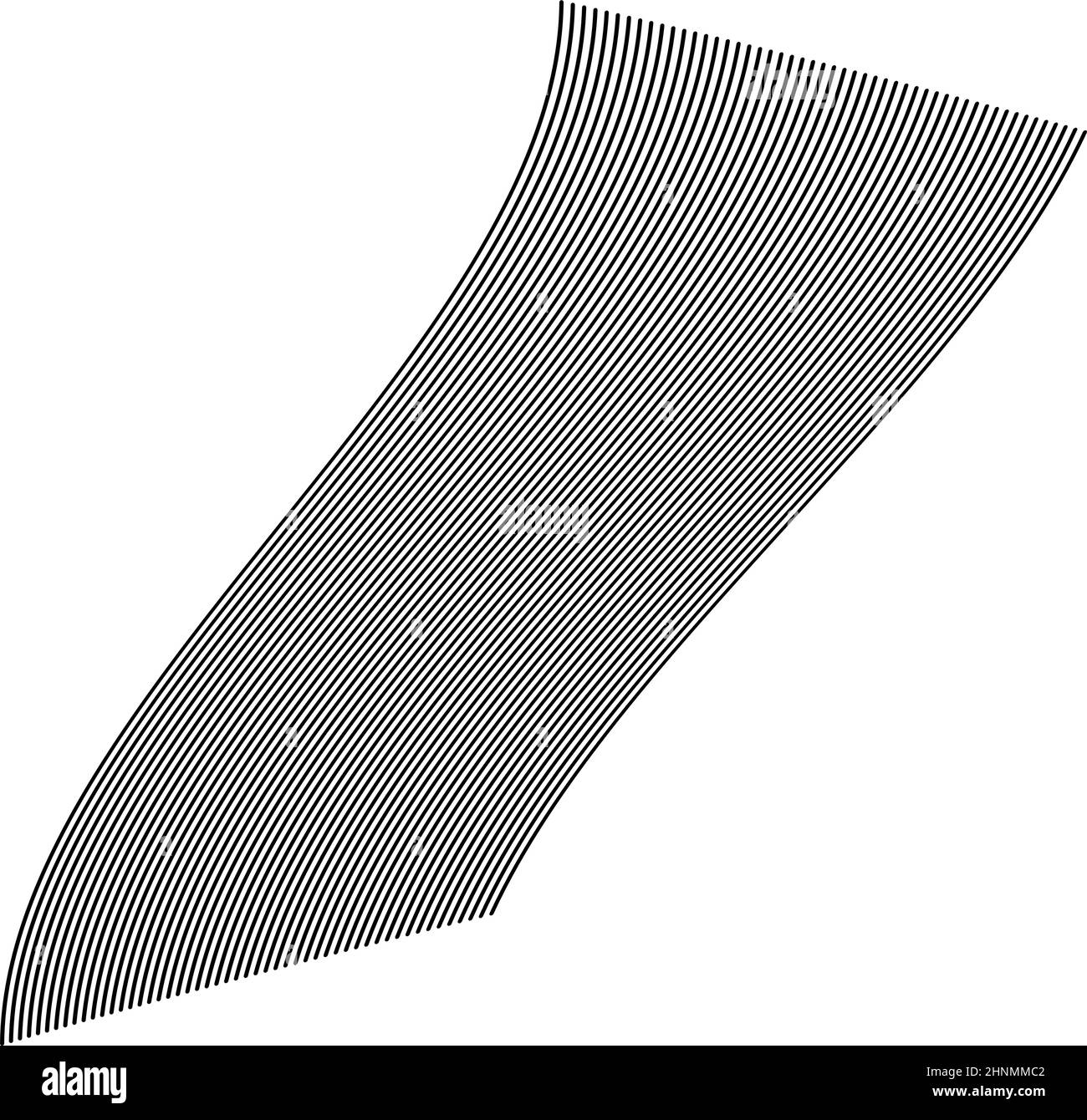 Wellige, winkende, kurvige Parallellinien. Gewellte, quellige Streifen – Vektorgrafik, Clip-Art-Grafiken Stock Vektor