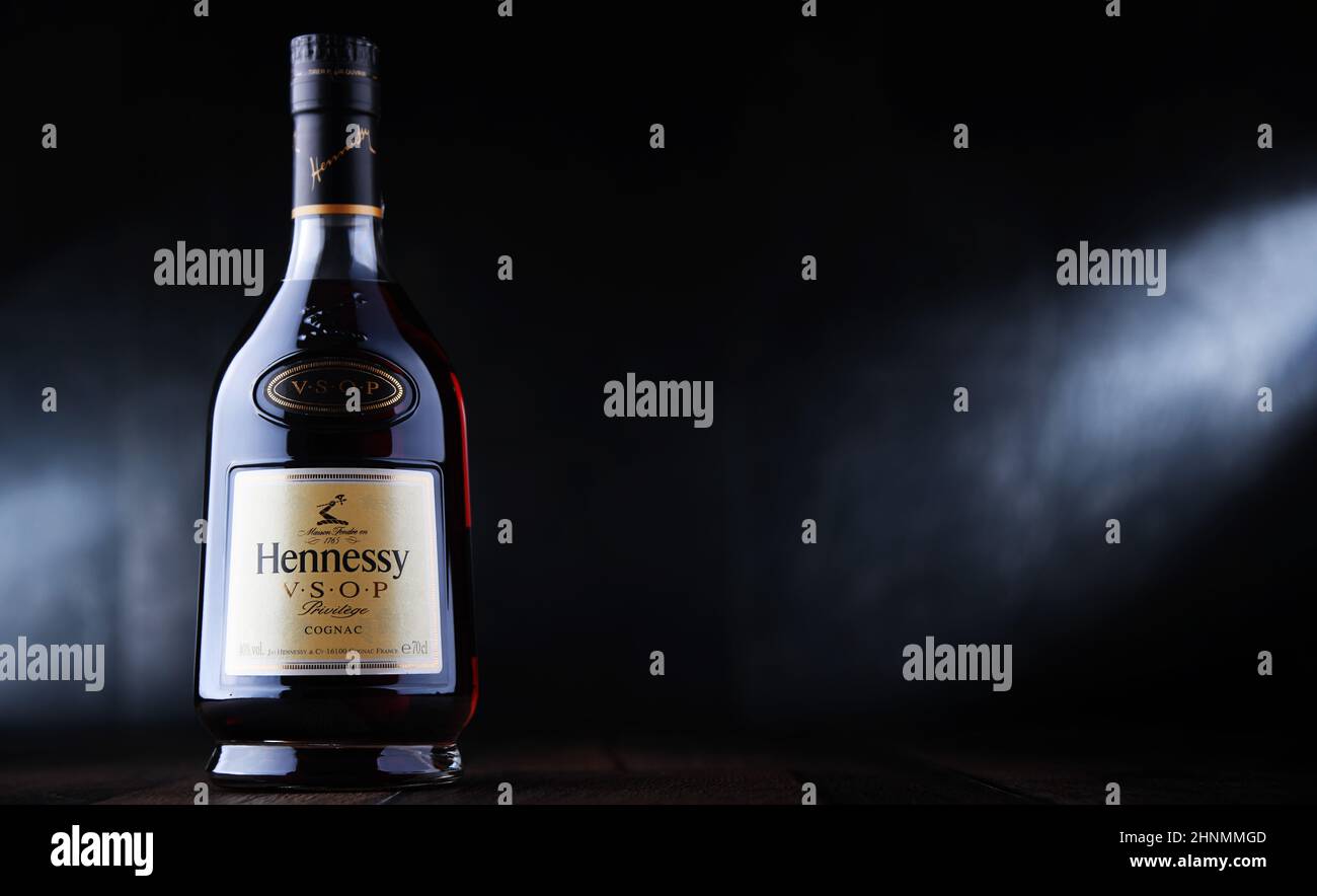 Flasche Hennessy, ein Cognac der Marke Cognac, Frankreich Stockfoto