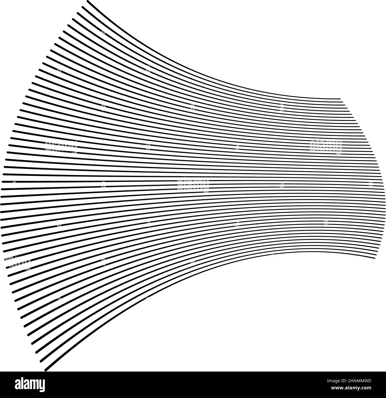 Wellige, winkende, kurvige Parallellinien. Gewellte, quellige Streifen – Vektorgrafik, Clip-Art-Grafiken Stock Vektor