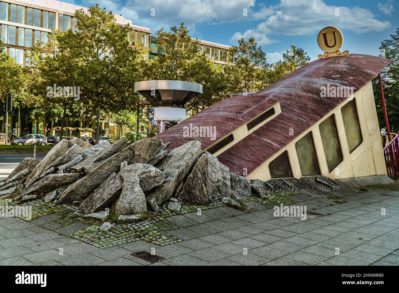 U-Bahn-Station Bockenheimer Warte Stockfoto