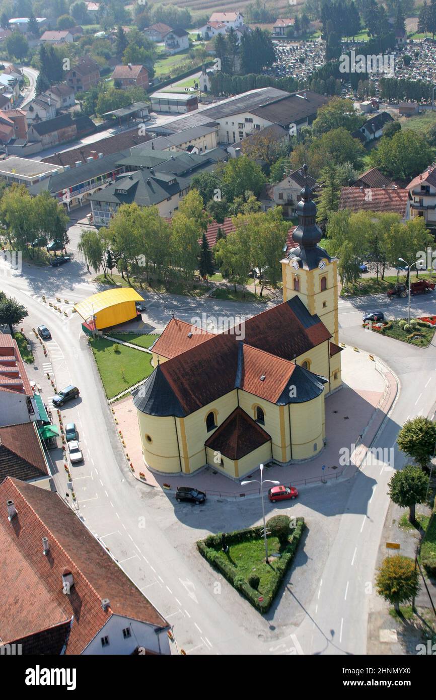 Kirche der Himmelfahrt der Jungfrau Maria in Zlatar, Kroatien Stockfoto