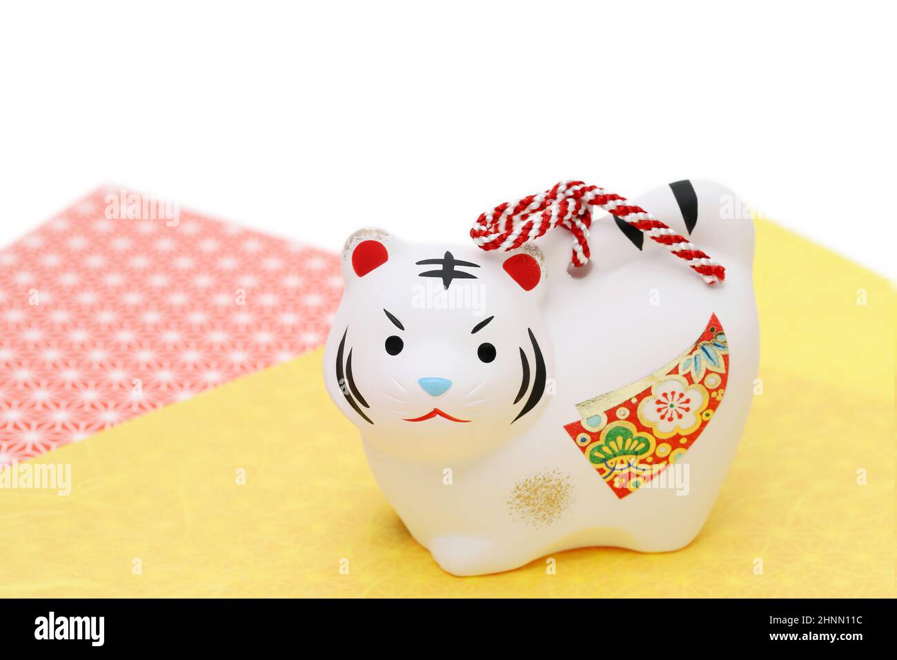 Puppen von Tora Tiger. Japanische Neujahr-Karte. Japanisches Neujahr Tiger Objekt Stockfoto