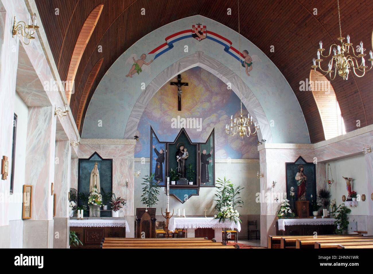 Kirche des heiligen Antonius von Padua in Bjelovar, Kroatien Stockfoto
