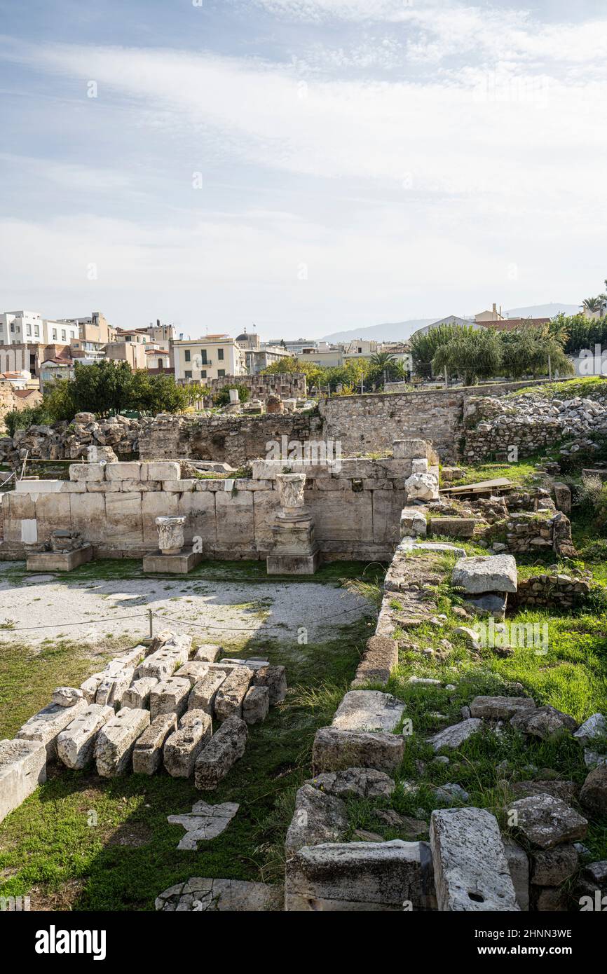 Römische Agora-Ausgrabungsstätte in Athen, Griechenland Stockfoto