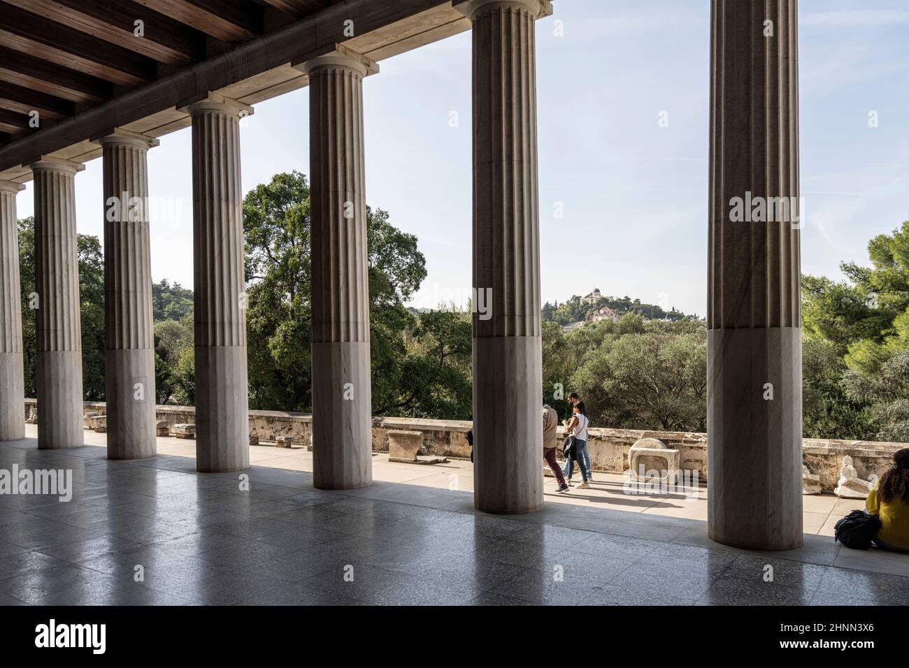 Die antike Agora in Athen, Griechenland Stockfoto