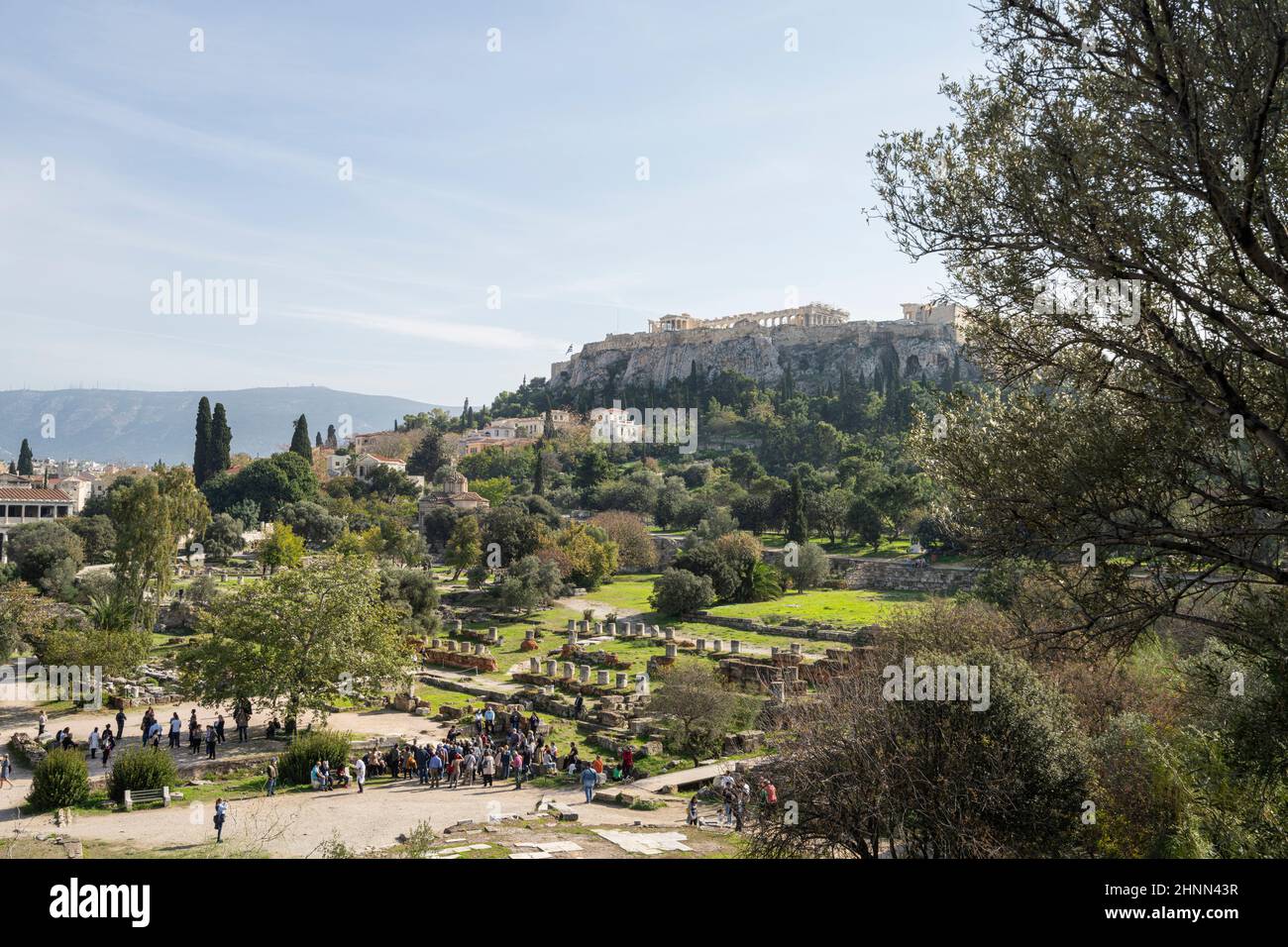 Die antike Agora in Athen, Griechenland Stockfoto
