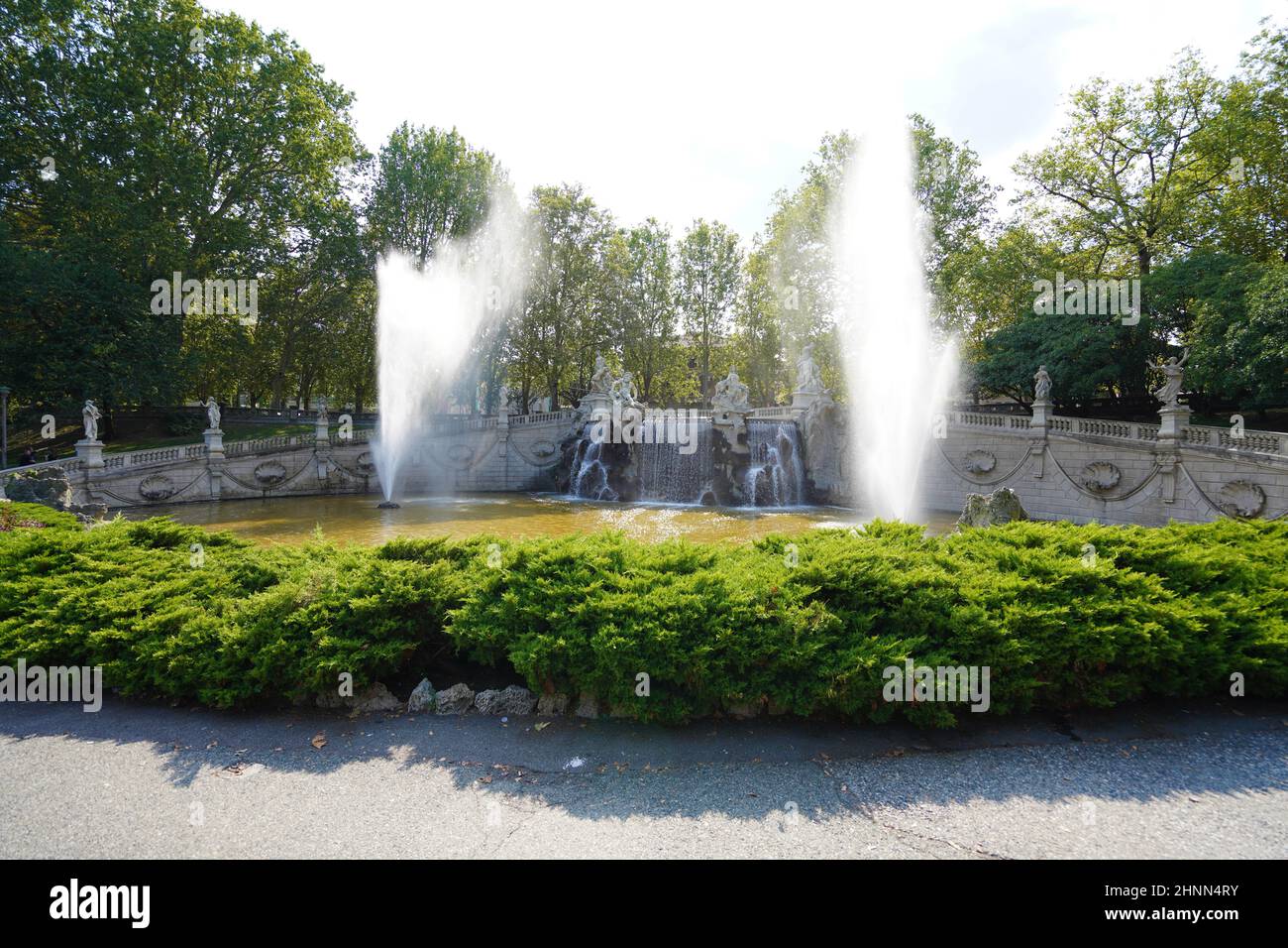 Brunnen von zwölf Monaten (Fontana dei Dodici Mesi) im Valentino Park, Turin, Italien Stockfoto