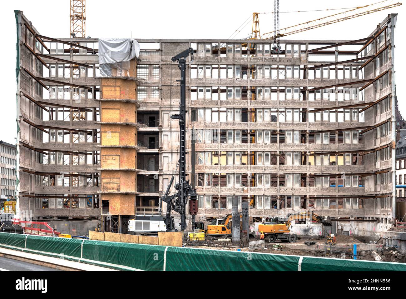 Ein altes Gebäude wird restauriert Stockfoto