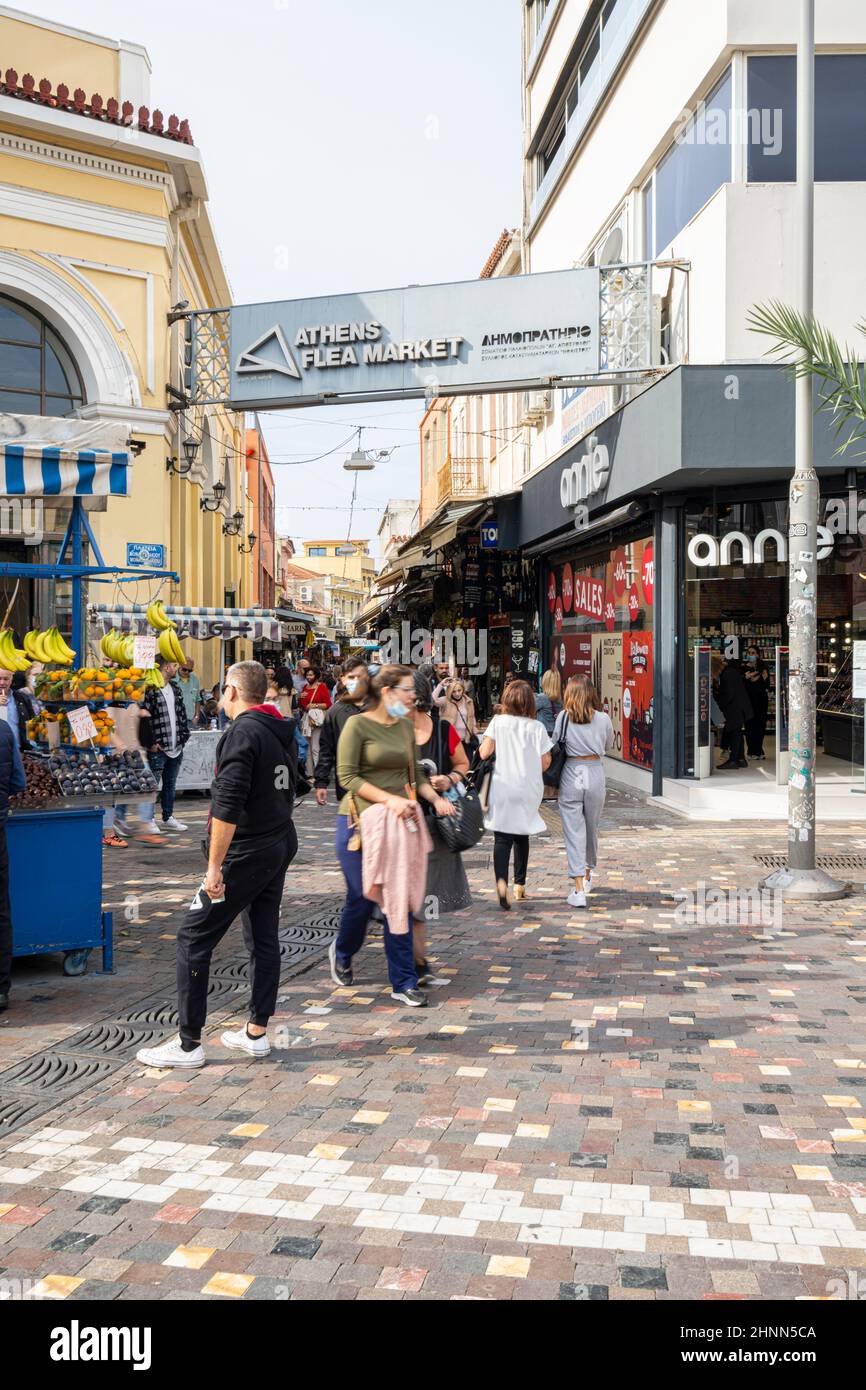 Athens Flohmarkt Stockfoto
