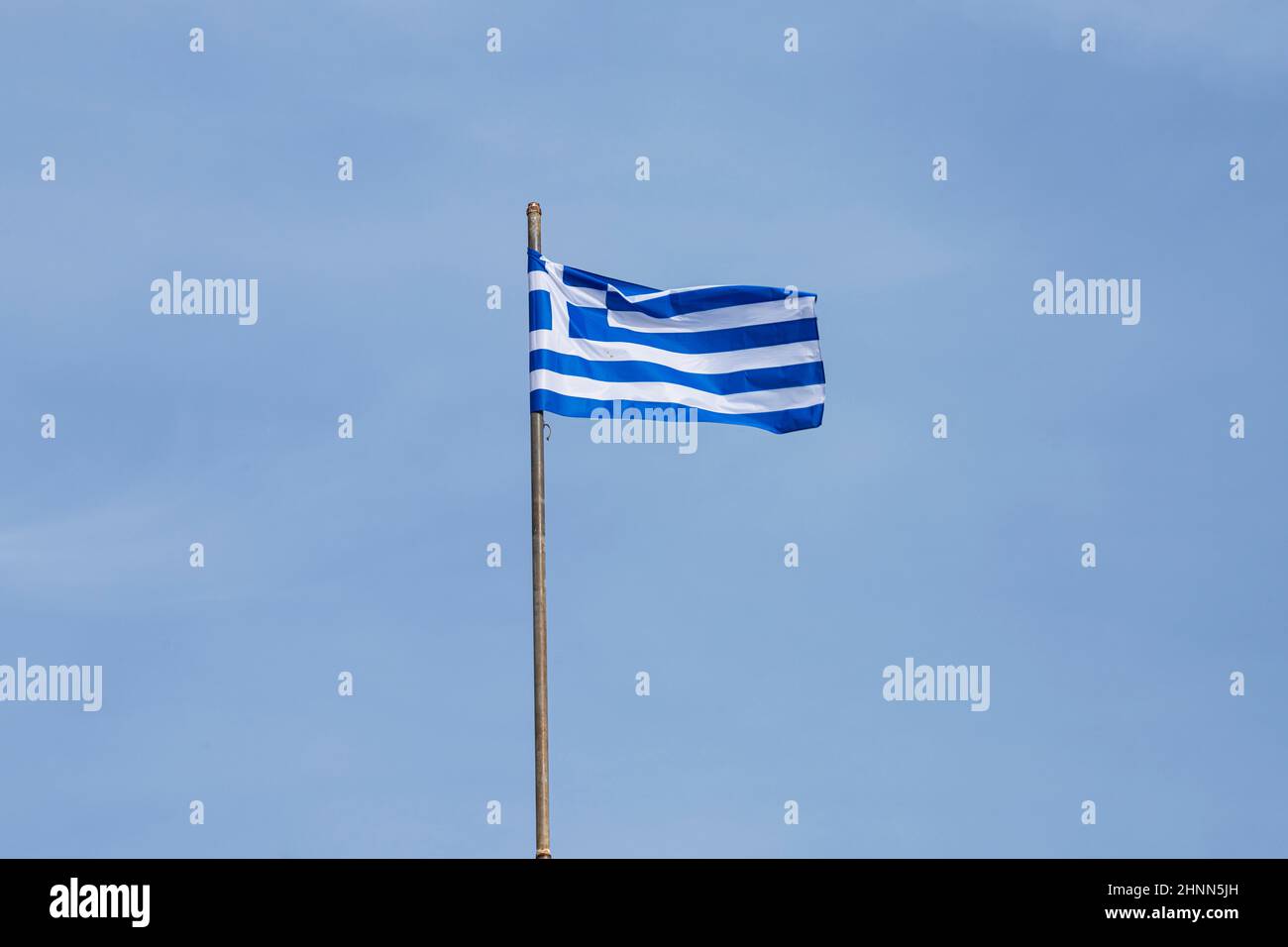 Die griechische Flagge Stockfoto