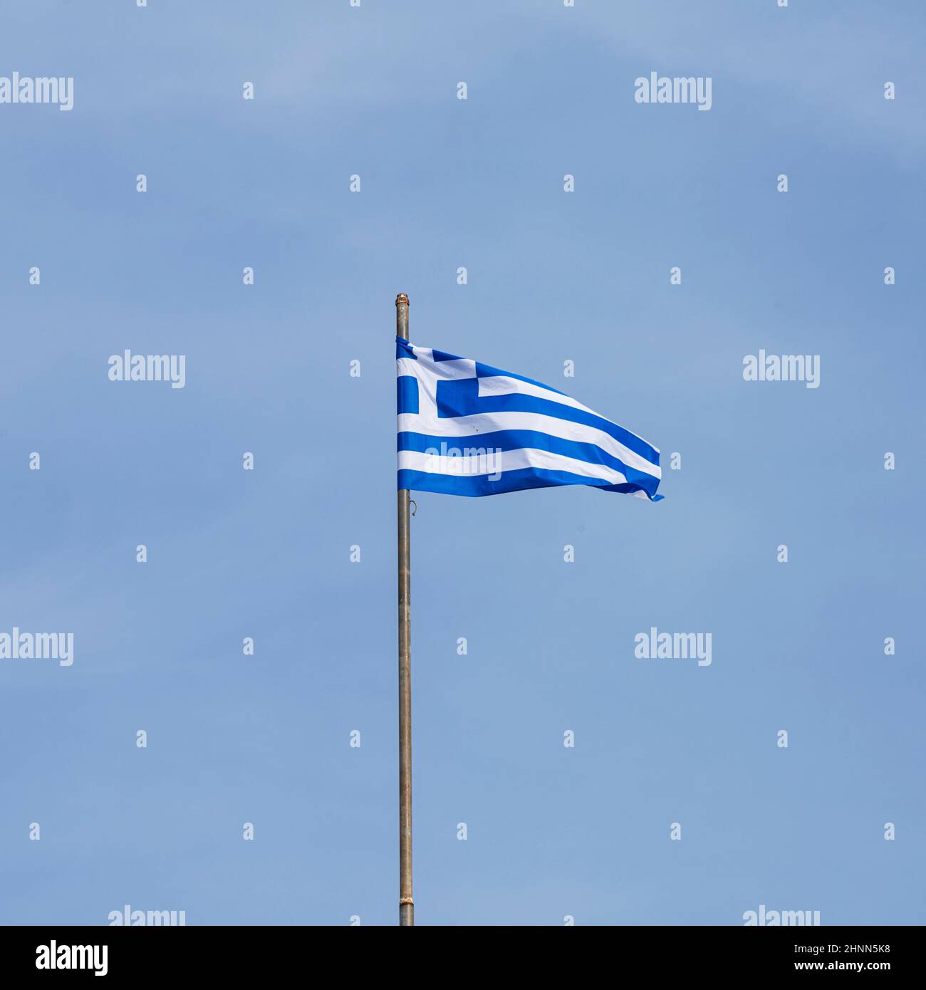 Die griechische Flagge Stockfoto