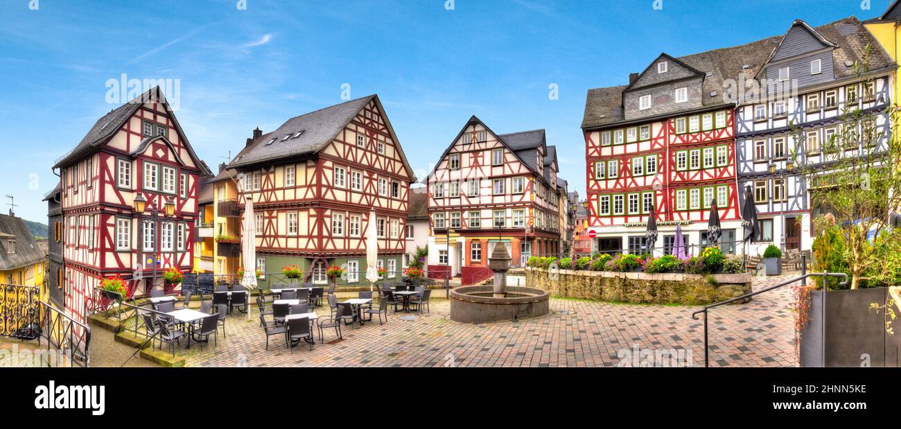 Ein Platz in der historischen Stadt Wetzlar, Hessen Stockfoto