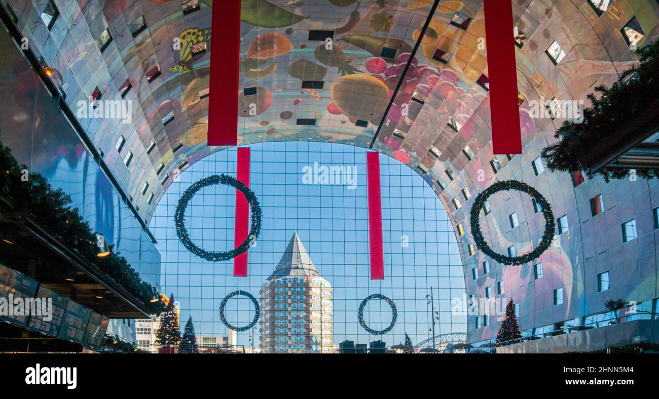 Markthalle Interior, Rotterdam, Niederlande Stockfoto