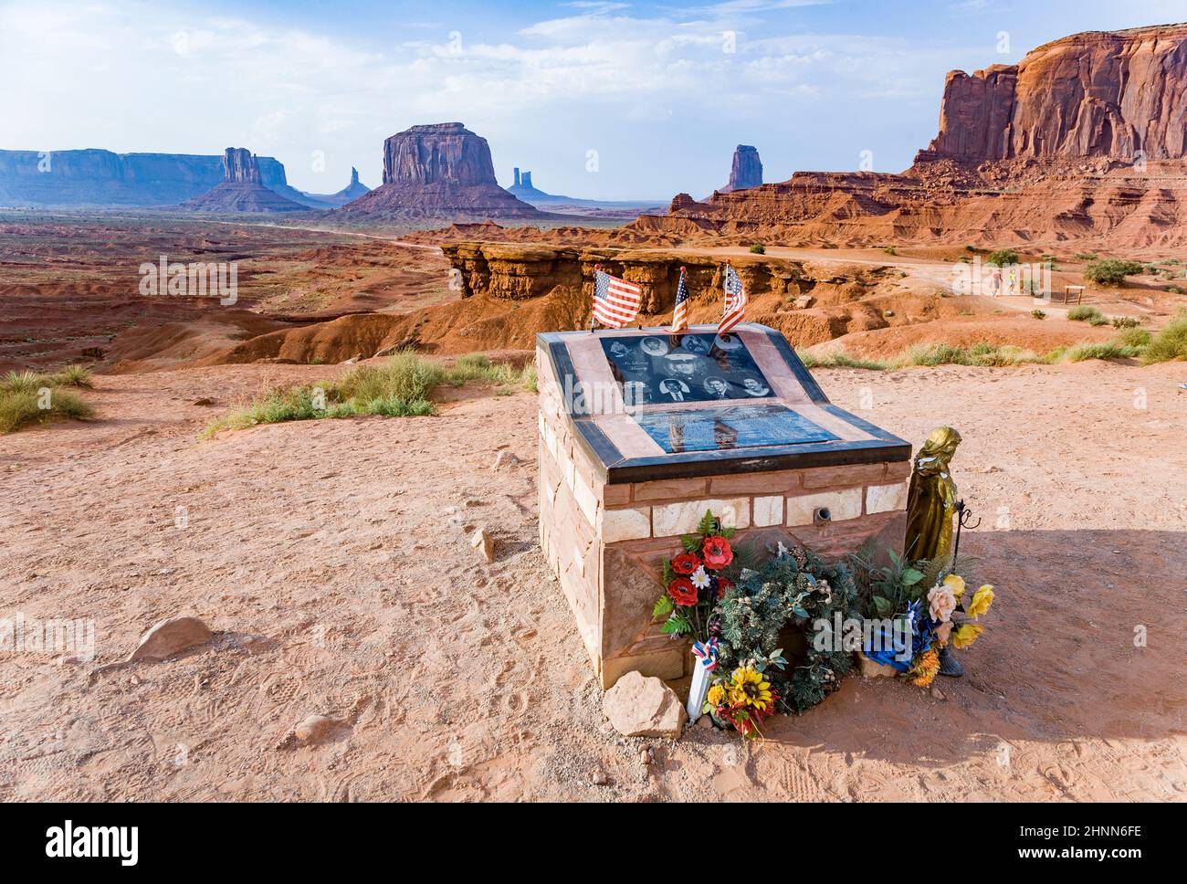 Grab des Soldaten CLY, starb durch Blitzschlag. Seine Familie ist Sponsor des Monument Valley, Arizona, USA Stockfoto
