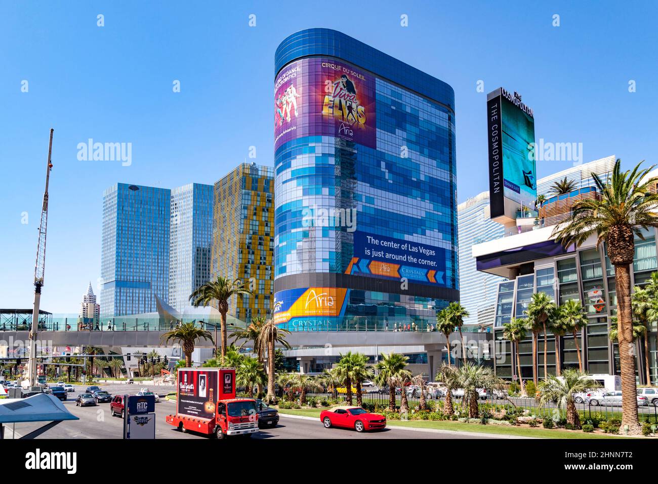 Das Zentrum von Las Vegas in Las Vegas, Nevada am Strip bei Tag Stockfoto