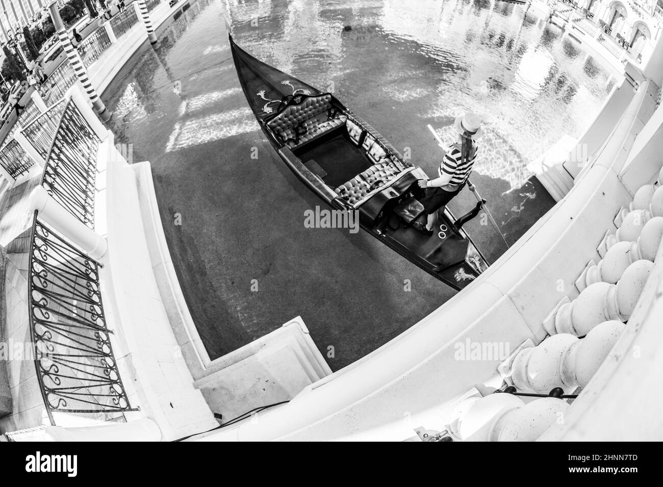 Las Vegas das venetian Hotel Casino, ausgestattet mit Kanälen und Gondeln für Touristen in Las Vegas, Nevada Stockfoto
