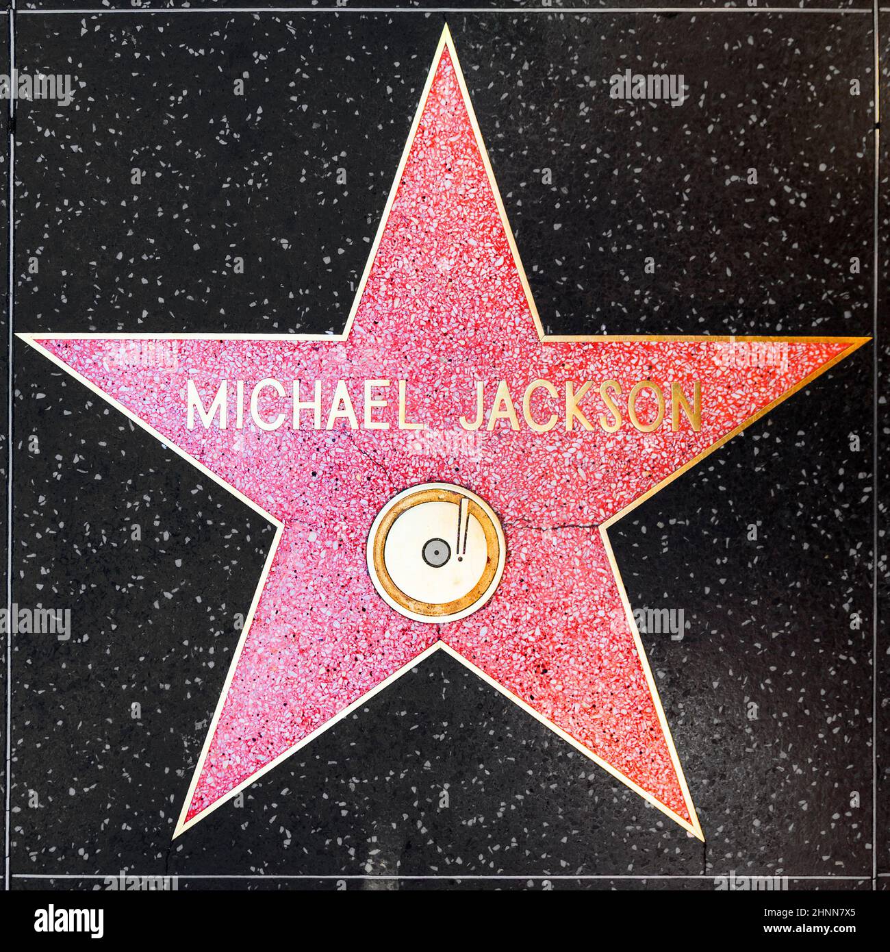 Michael Jacksons Star auf dem Hollywood Walk of Fame Stockfoto