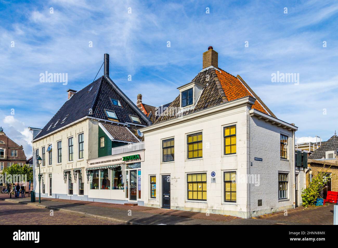 Alte Gebäude in Harlingen, Niederlande Stockfoto