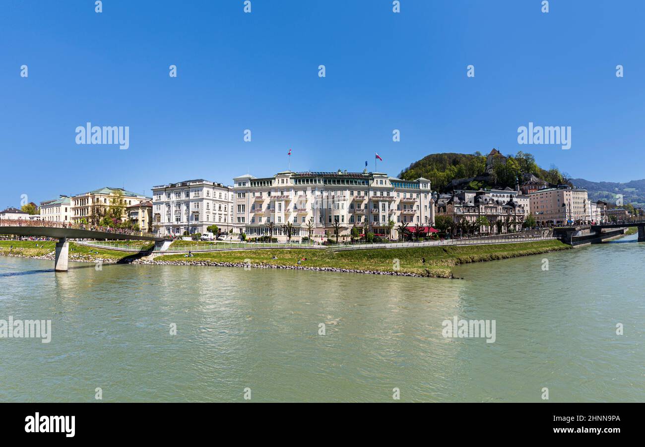 Hotel Sacher an der Salzach in Salzburg Stockfoto