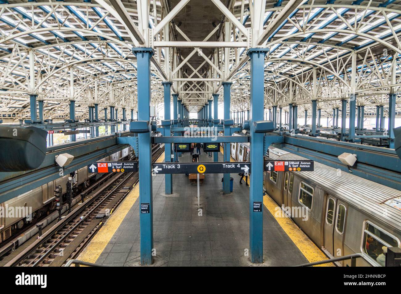 Alter Bahnhof in Coney Island Stockfoto