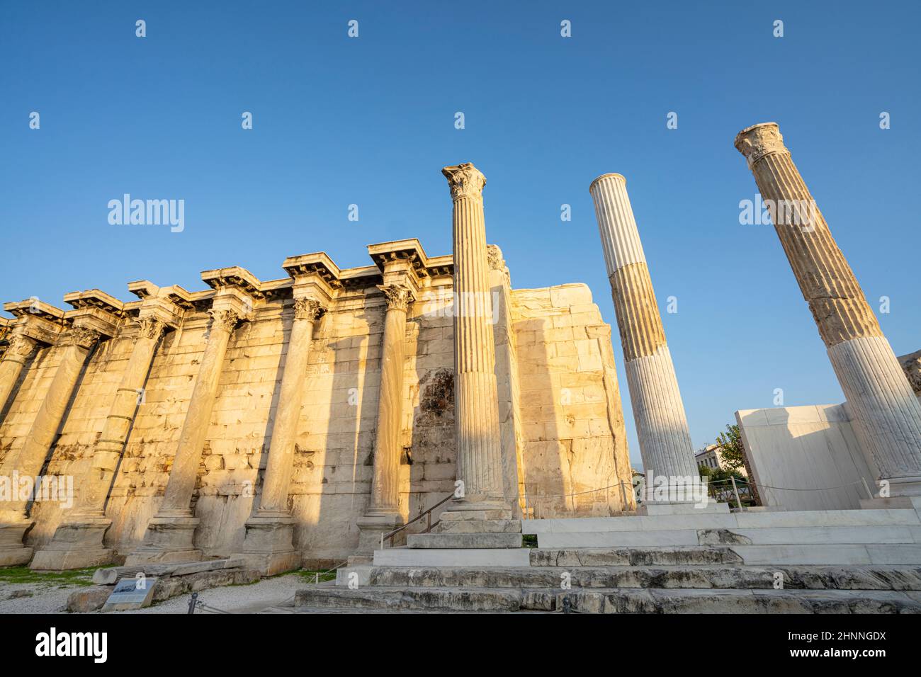 Hadrians Bibliothek archäologische Stätte in Athen, Griechenland Stockfoto