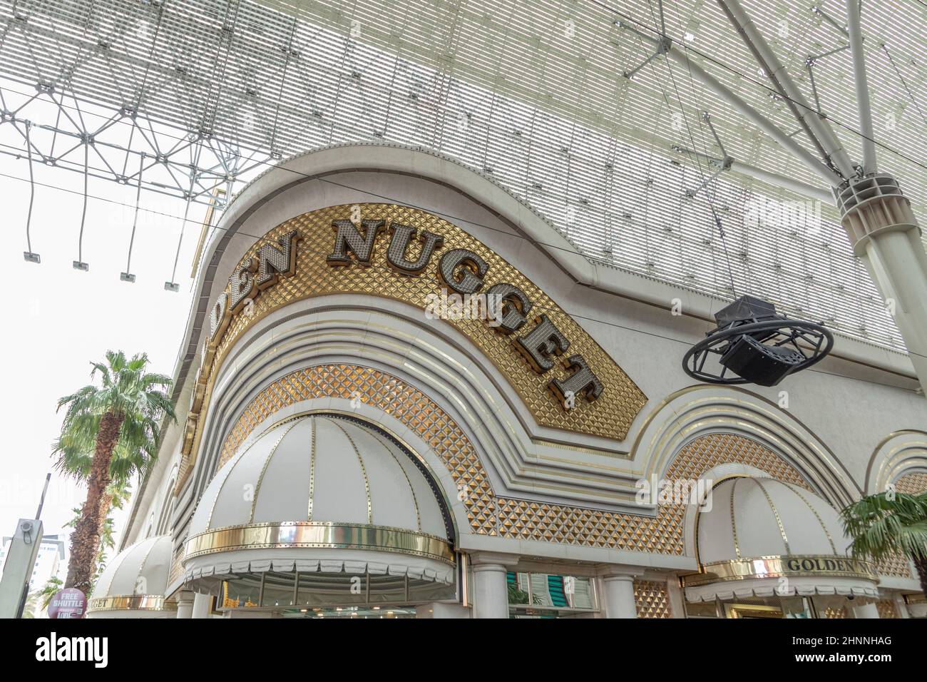 casino Golden Nugget in der Fremont Street am frühen Morgen in Las Vegas, USA Stockfoto