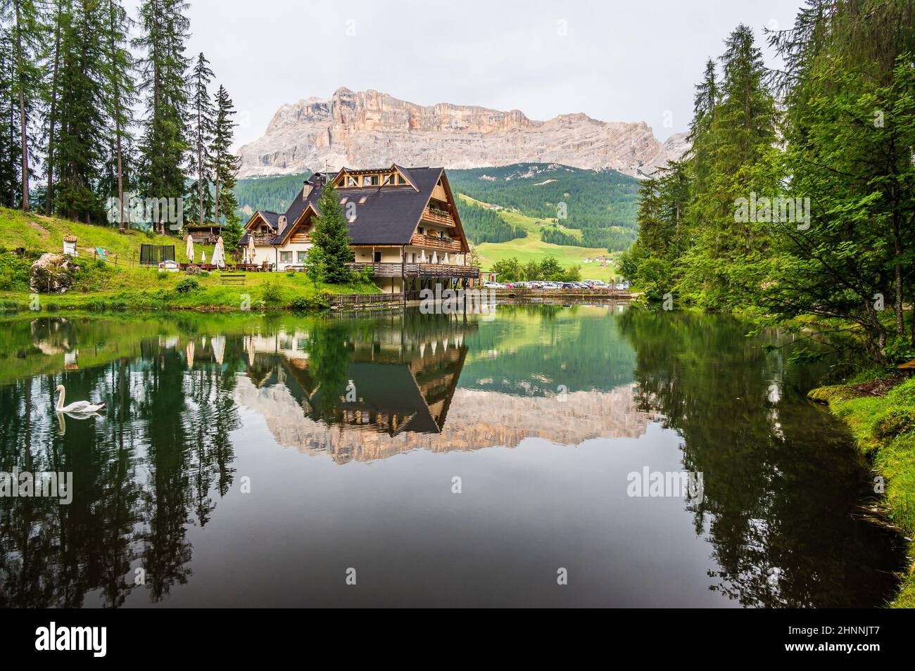 Lech da Sompunt im Gadertal Stockfoto