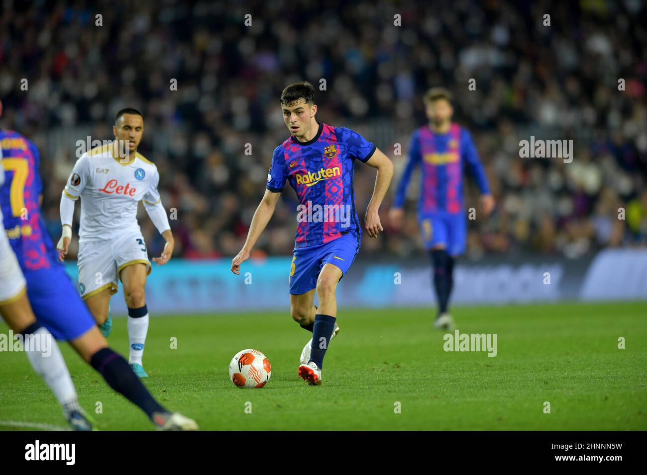 Barcelona, Spanien.17. Februar 2022. Während des Europa League-Spiels zwischen dem FC Barcelona und dem SSC Napoli im Camp Nou Stadium. Kredit: Rosdemora/Alamy Live Nachrichten Stockfoto