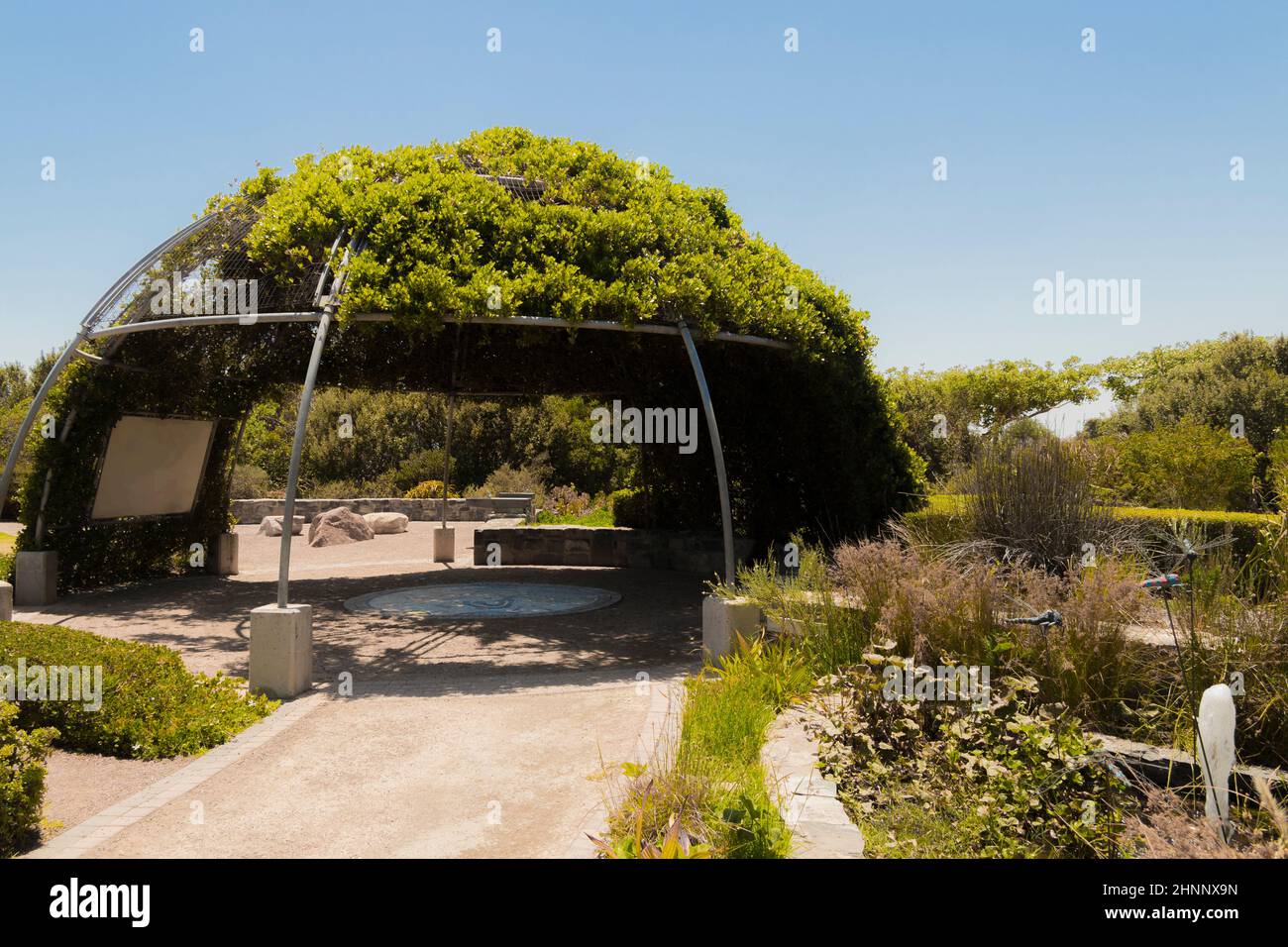 Gepflegter Green Point Park in Kapstadt, Südafrika. Stockfoto