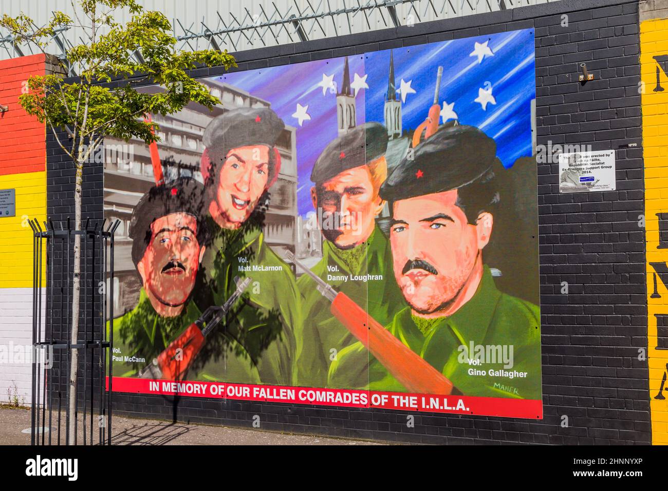 Politische Propaganda in Belfast Stockfoto